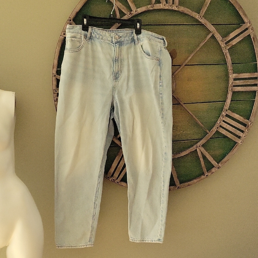 American Eagle Outfitters Strigid Mom Light Blue Denim Jeans